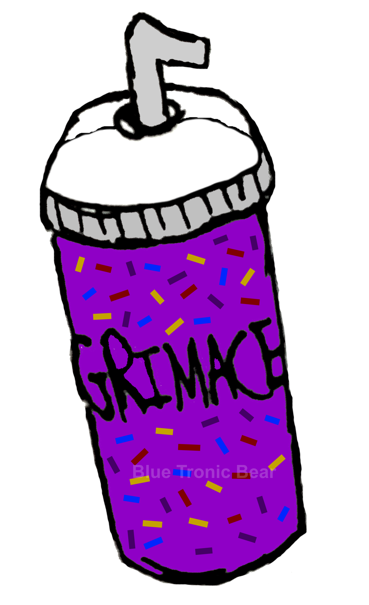 Grimace Shake Drawing by BlueTronicBear on DeviantArt