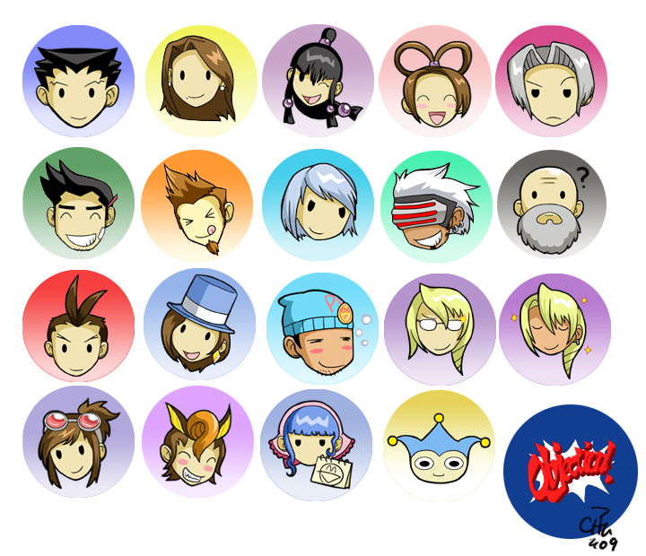 Ace Attorney button set