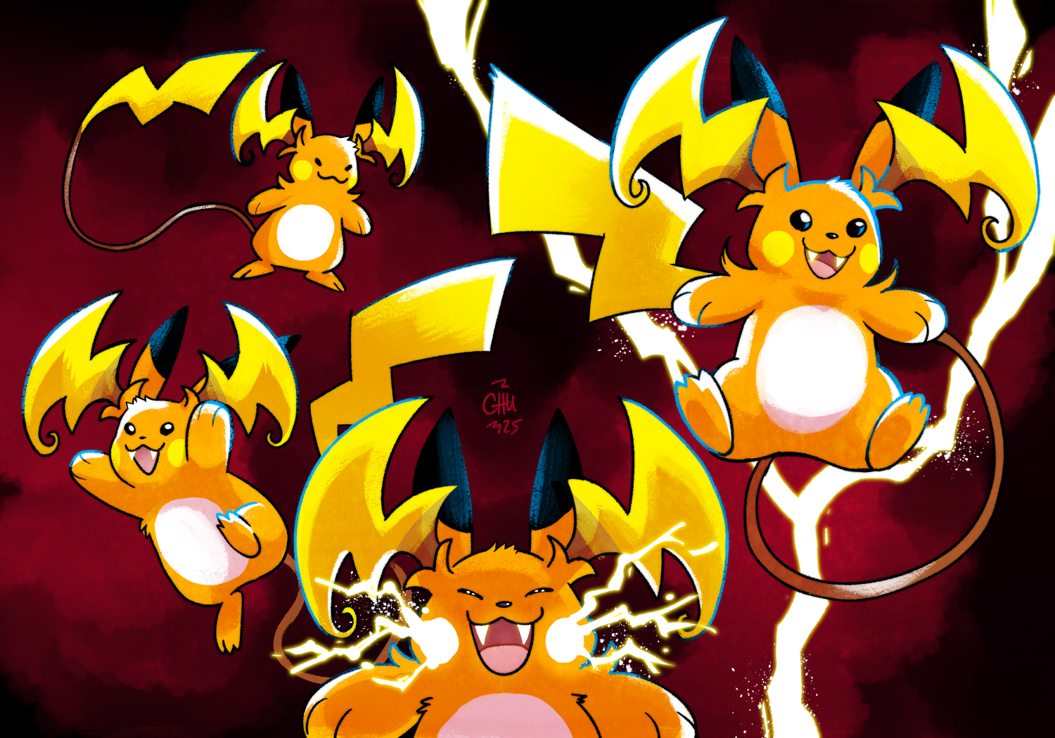 Mega Raichu Y Sketchpage