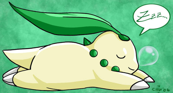 chikorita sleeping