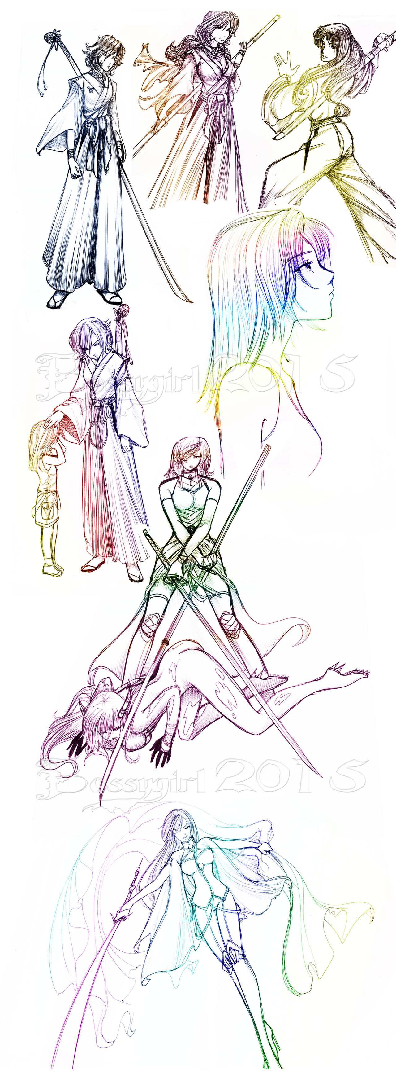 Sketch dump - Beginnings of B by BossyGirl