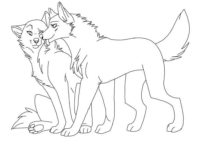 Wolf Couple by elskerdegdaniel on DeviantArt