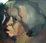 Woman portrait oil painting by alinvarticeanu