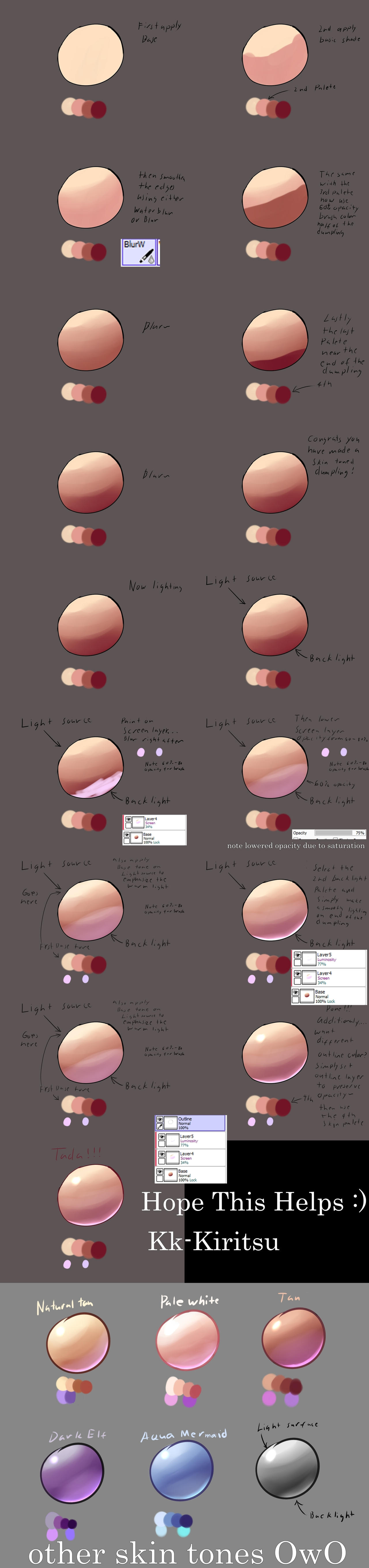 Skin Toning Tutorial~ Kk-Kiritsu Style :)