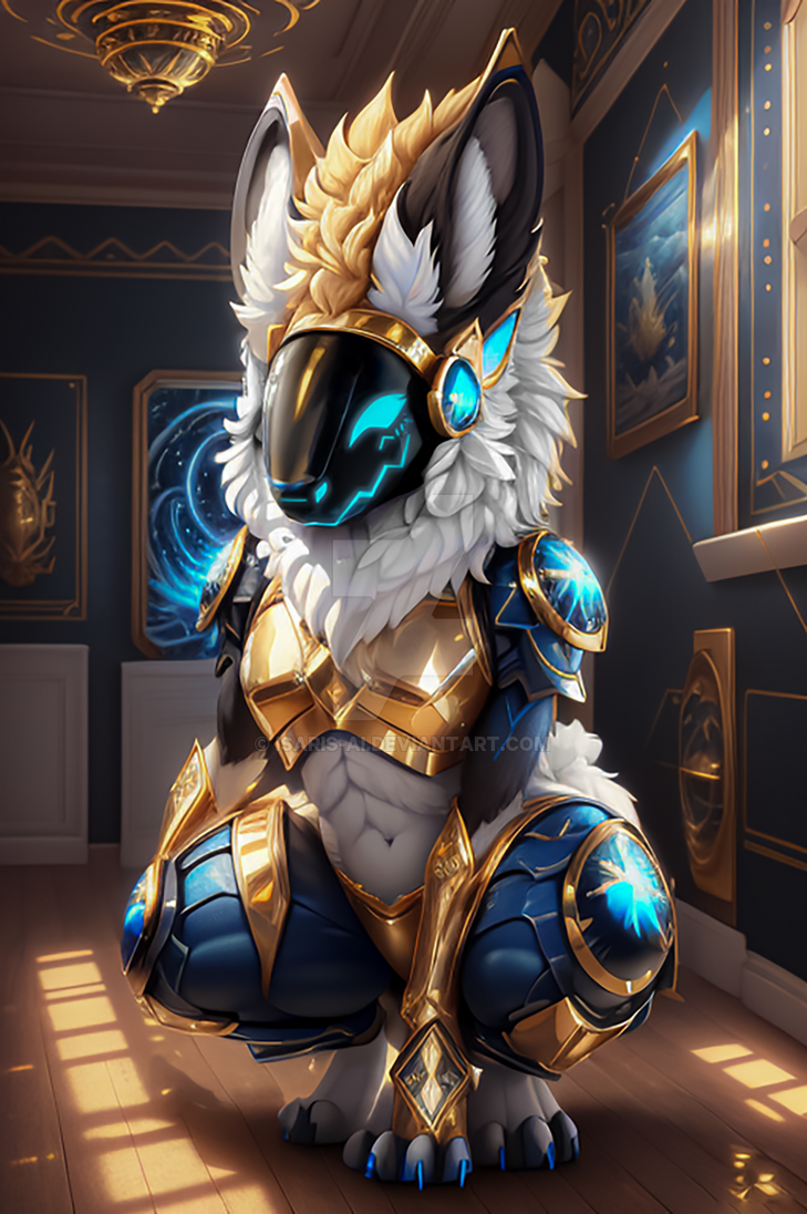 White Gold Blue Protogen by Isaris-AI on DeviantArt