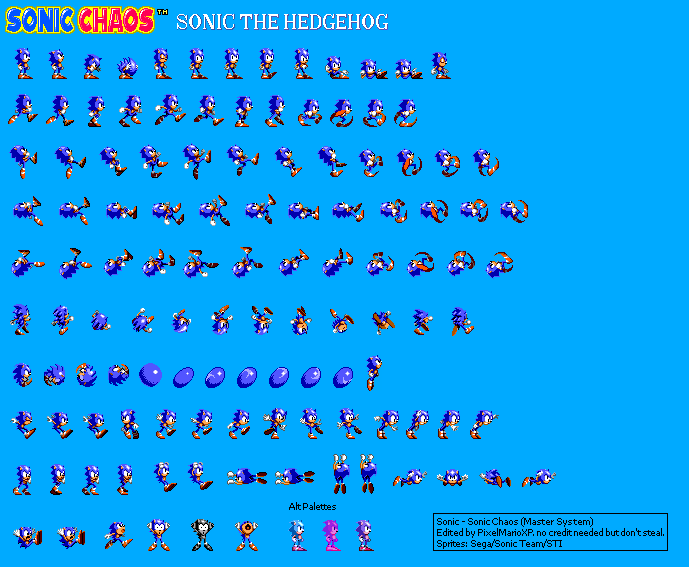 Sonic Chaos Sprites Better Colors by PixelMuigio44 on DeviantArt