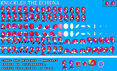 PC / Computer - Sonic Mania - Knuckles the Echidna - The Spriters Resource