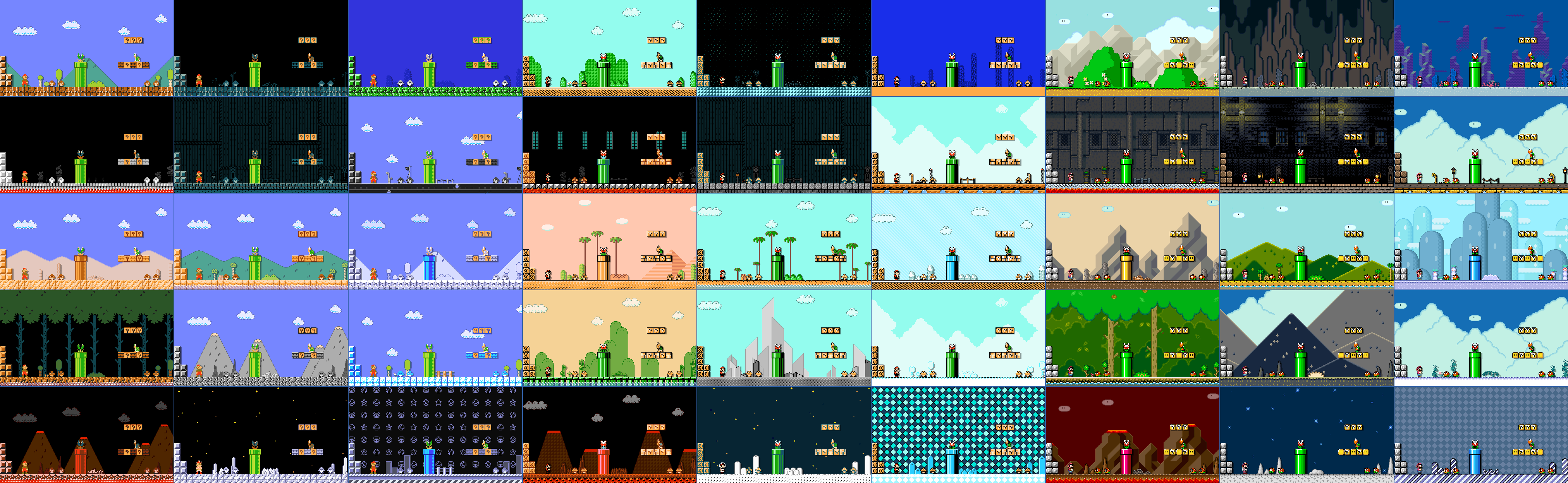 Mario Themes Thread Super Mario Maker 2 Complete Themes by PixelMarioXP on DeviantArt