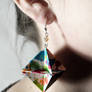 Raibow Blots Origami Earrings :ON SALE: