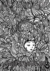 These Persistent Thoughts - colouring page by MaGeXP
