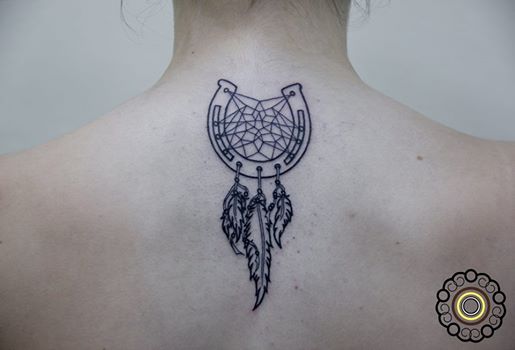Horseshoe dreamcatcher tattoo by LaEmbajadaTattoo on DeviantArt