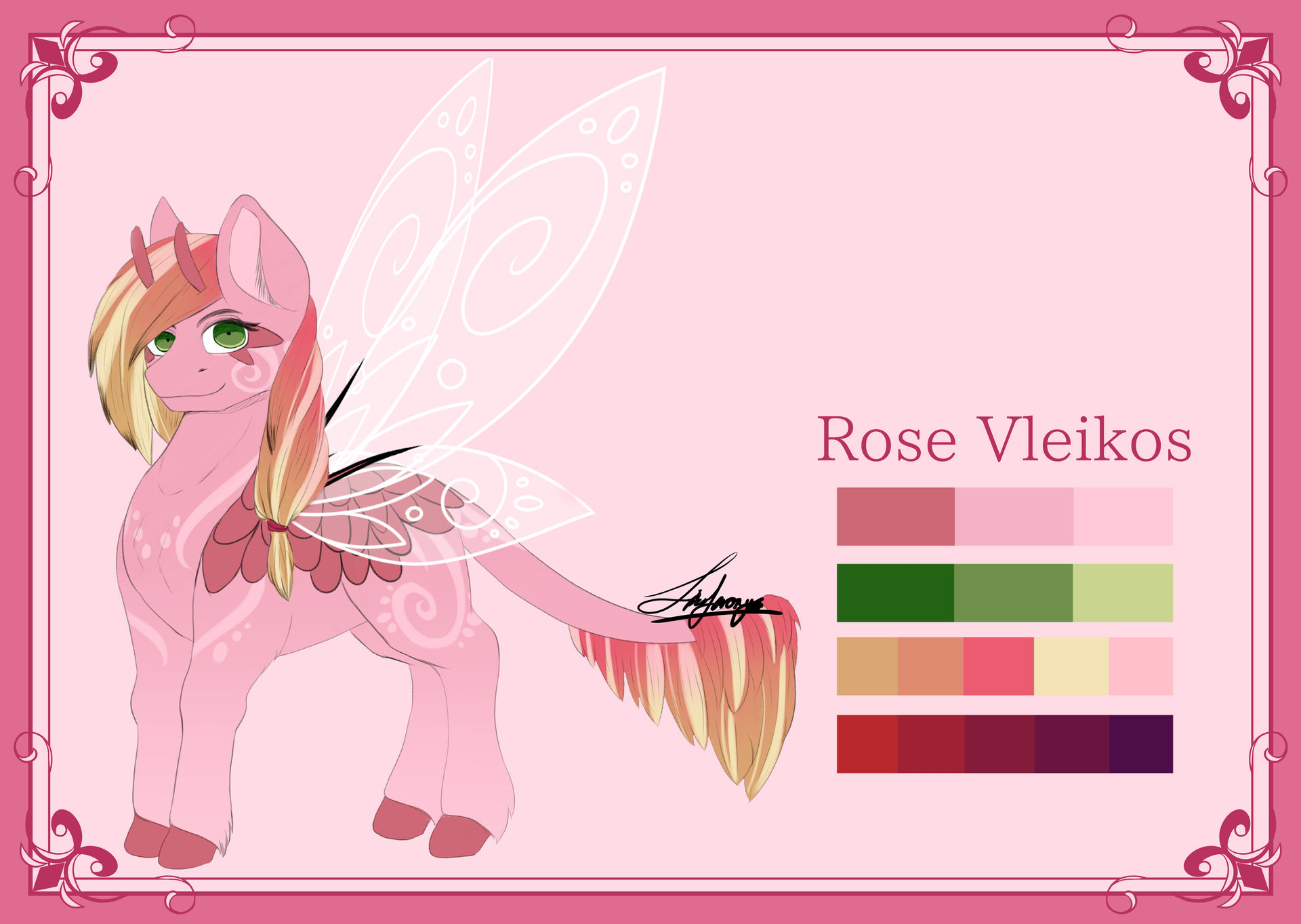 Rose Color Character Official Rose Character Sheet - Simple version by Skafarorya on DeviantArt
