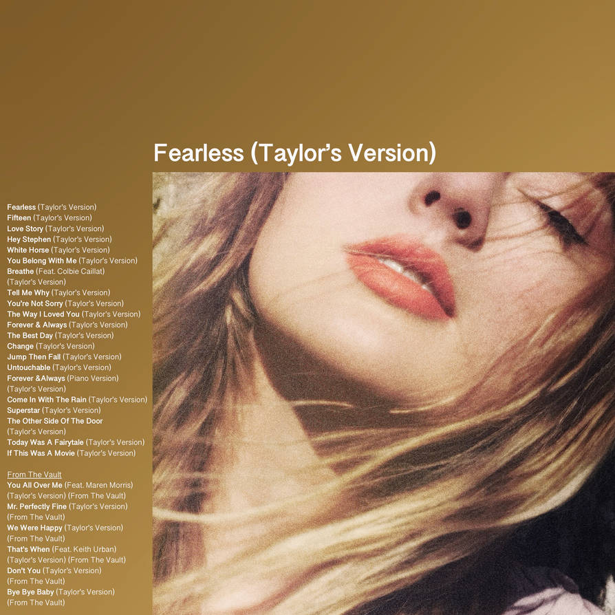 Fearless (Taylor's Version) - Taylor Swift by Diemdew on DeviantArt