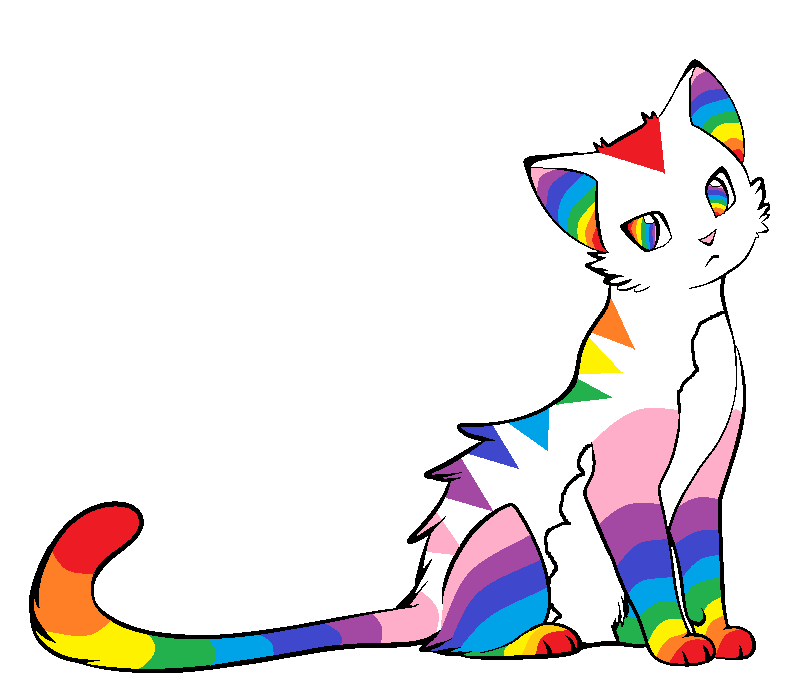Rainbow Cat Adoptable! by Sylly-Wyng-Thyng on DeviantArt