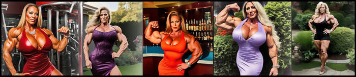 Muscle Ladies in Dress 2 Banner