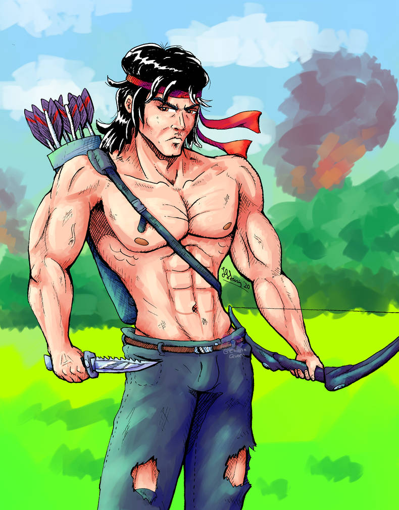Rambo Drawing by Gerona-Queen on DeviantArt