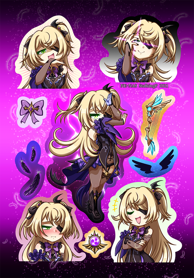 Fischl Stickers by StalkingP on DeviantArt