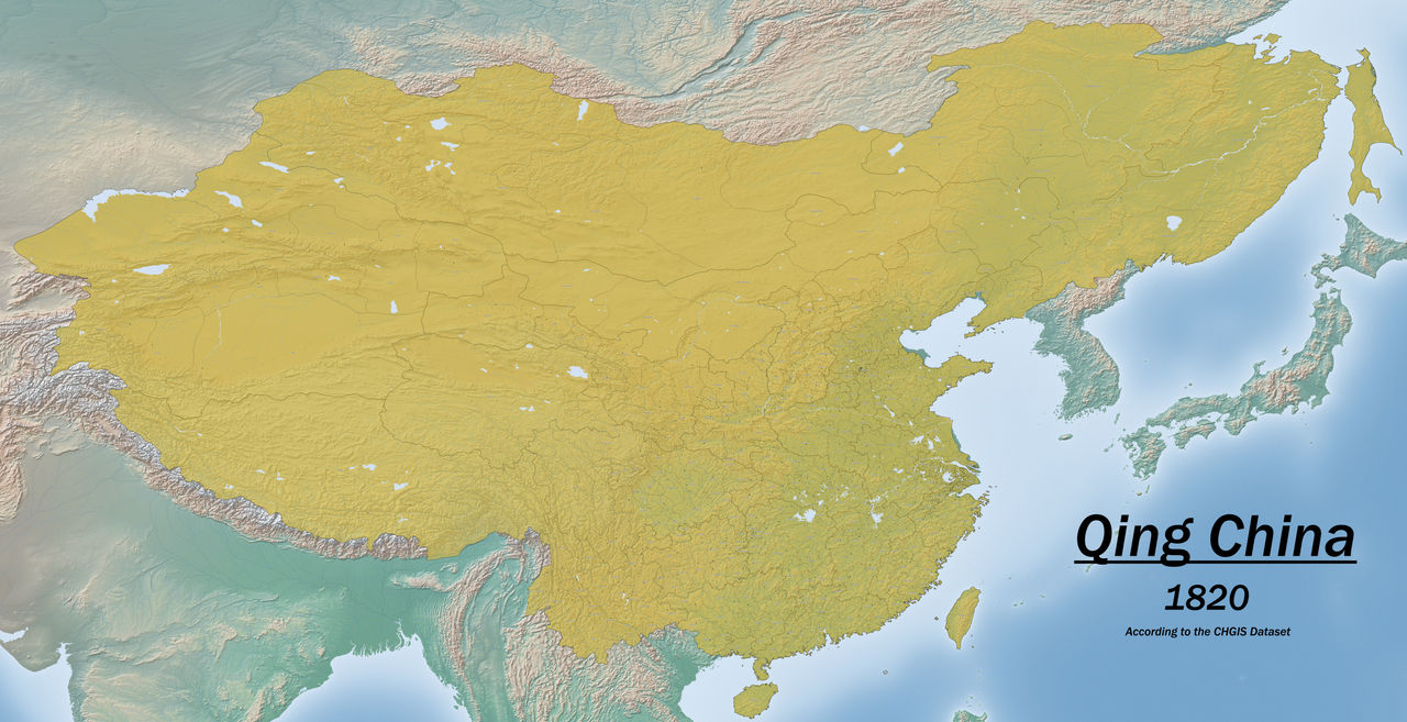 Deviantart China Map Qing China - 1820 by sploofd on DeviantArt
