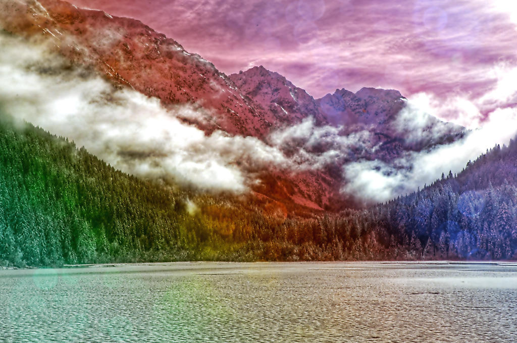 PREMADE BACKGROUND - RAINBOW MOUNTAINS