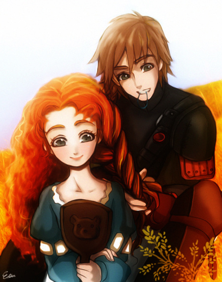 Merida and Hiccup ( request )