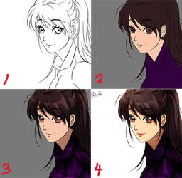 Anime coloring tutorial