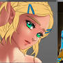 Zelda short hair WIP