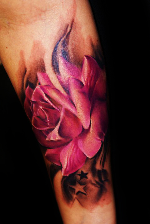 rose tattoo freehand