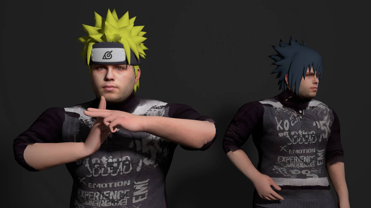 Rida sidi ben ali 3d model naruto and sasuke by ridasidibenali27 on ...