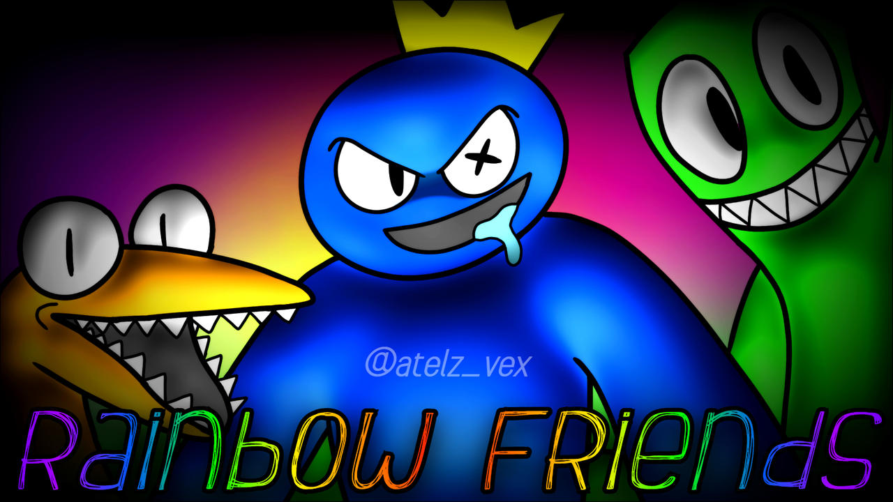 FNF - Rainbow Friends - Roblox Blue VS Roblox Blue 