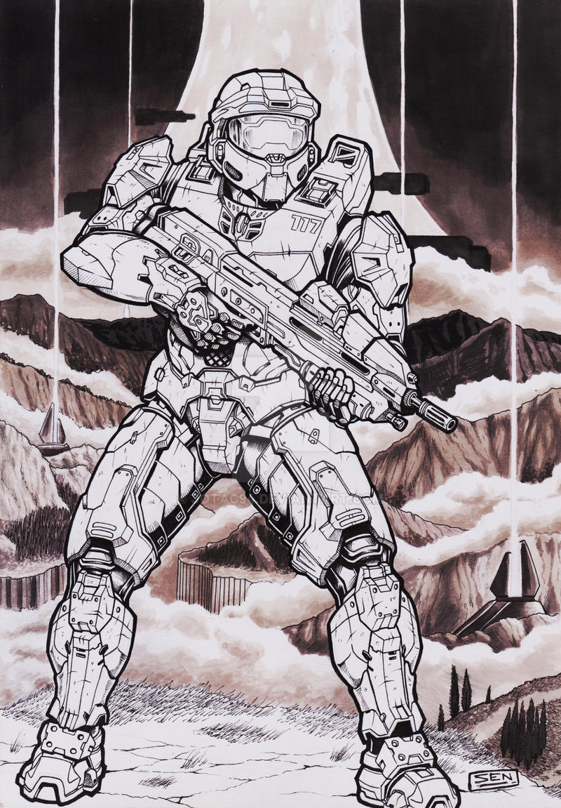 Master Chief Ink Halo Infinite Master Chief Ink by jotac94 on DeviantArt