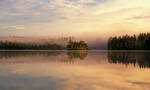 Misty Lake IIII by RobinHedberg