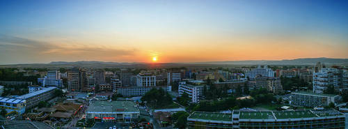 Sunny beach pano