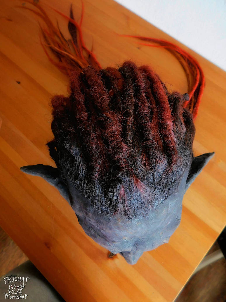 Chieftain Mask Red dreaded chieftain LARP orc mask - dreadlocks by Yshara on DeviantArt
