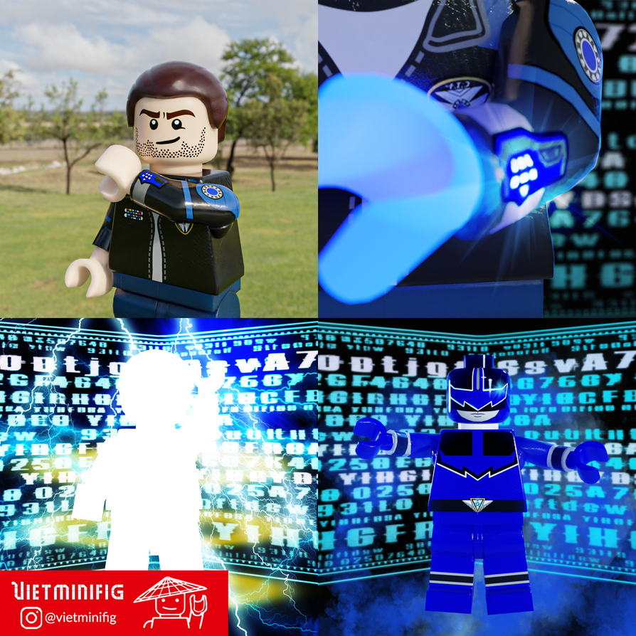 Power Rangers Time Force Quantum Blue as lego by minhthanhwill on ...