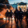 Angry mob of anarchists storm white house