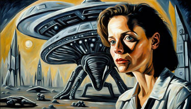 Janet Riley Cartoon Janet Ripley from the movie aliens in front of the by madincleveland on ...
