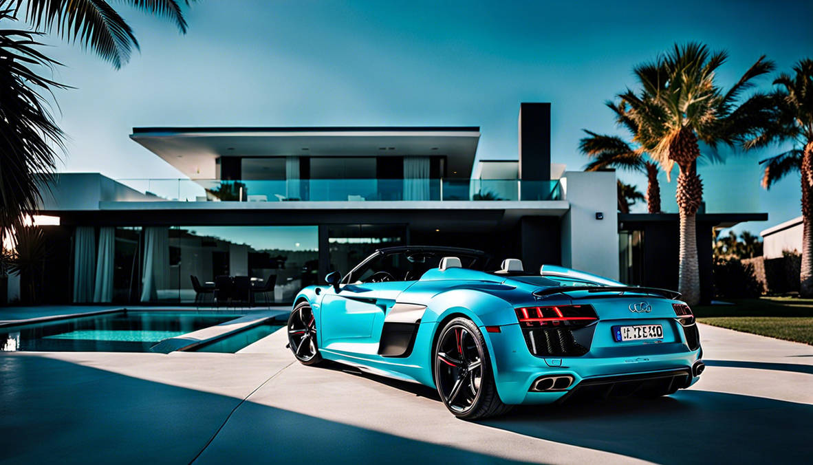 Avatar Audi R8 Audi R8 spyder in aquamarine in front of an ultra by madincleveland on ...