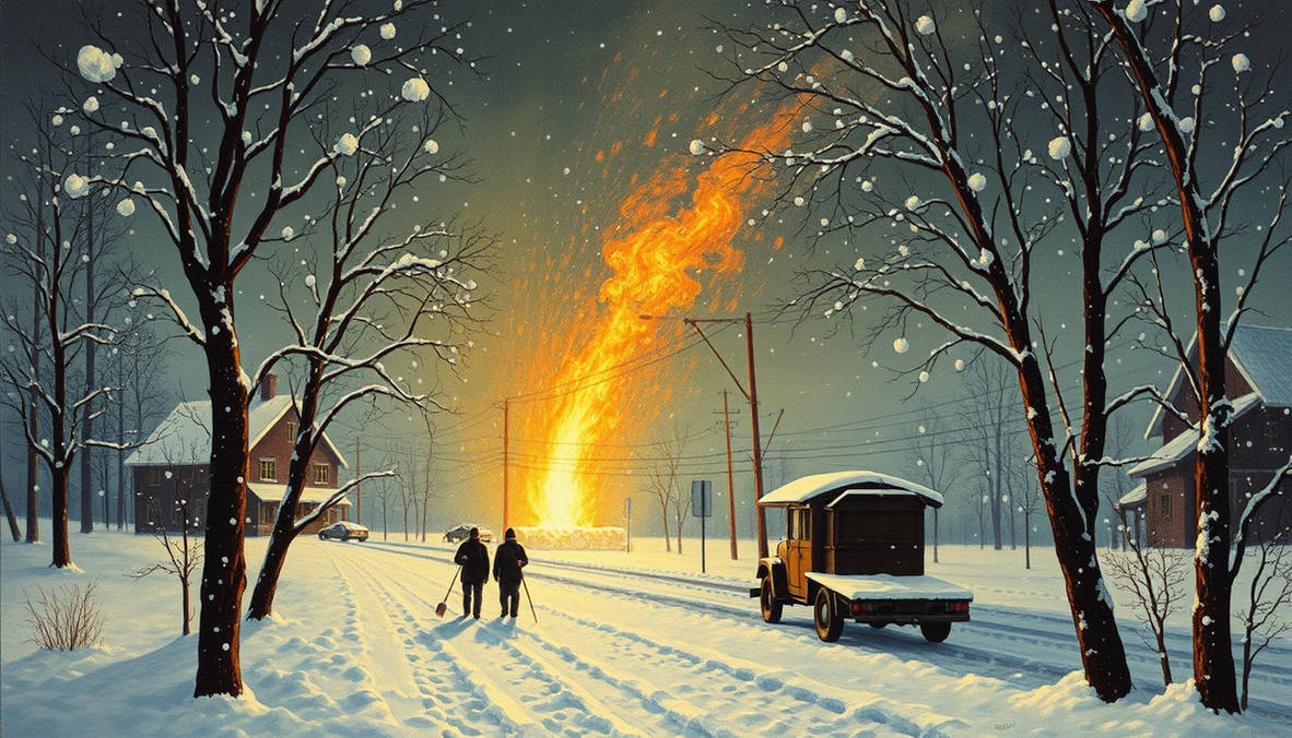 How's the blaze in the middle of a blizzard, paint