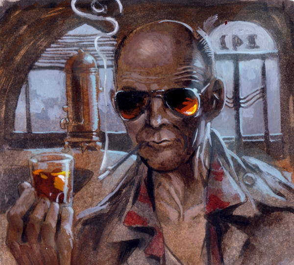 hunter s thompson by moritat on DeviantArt