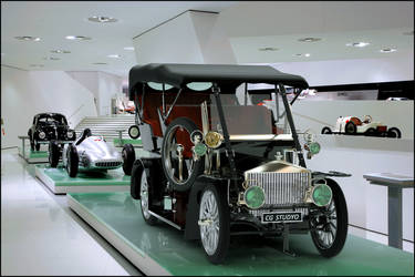 Vintage Car Museum Stand