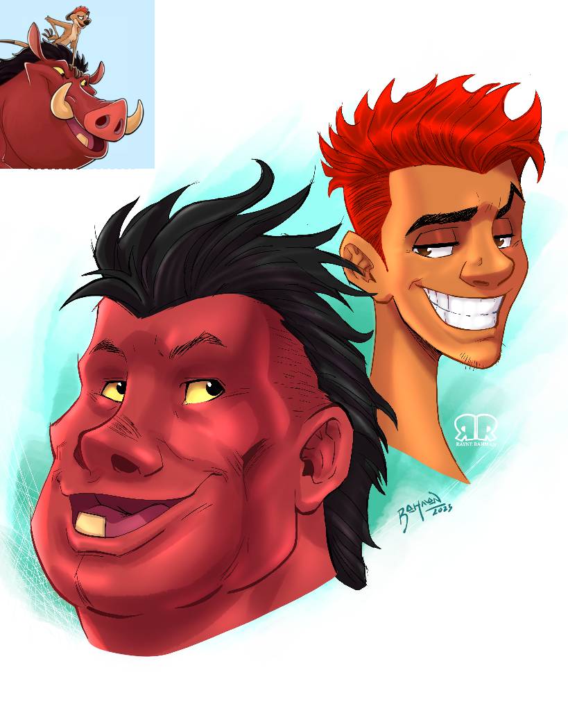 Timon and Pumbaa. by RayneRahman on DeviantArt