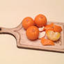 Hand sculpted mini polymer clay oranges