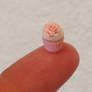 Miniature polymer clay cupcake