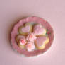 Polymer clay 1/12 scale Valentines Day cookies