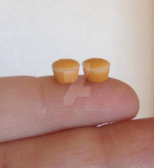 Plain miniature polymer clay cupcakes