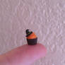 Miniature polymer clay Halloween cupcake