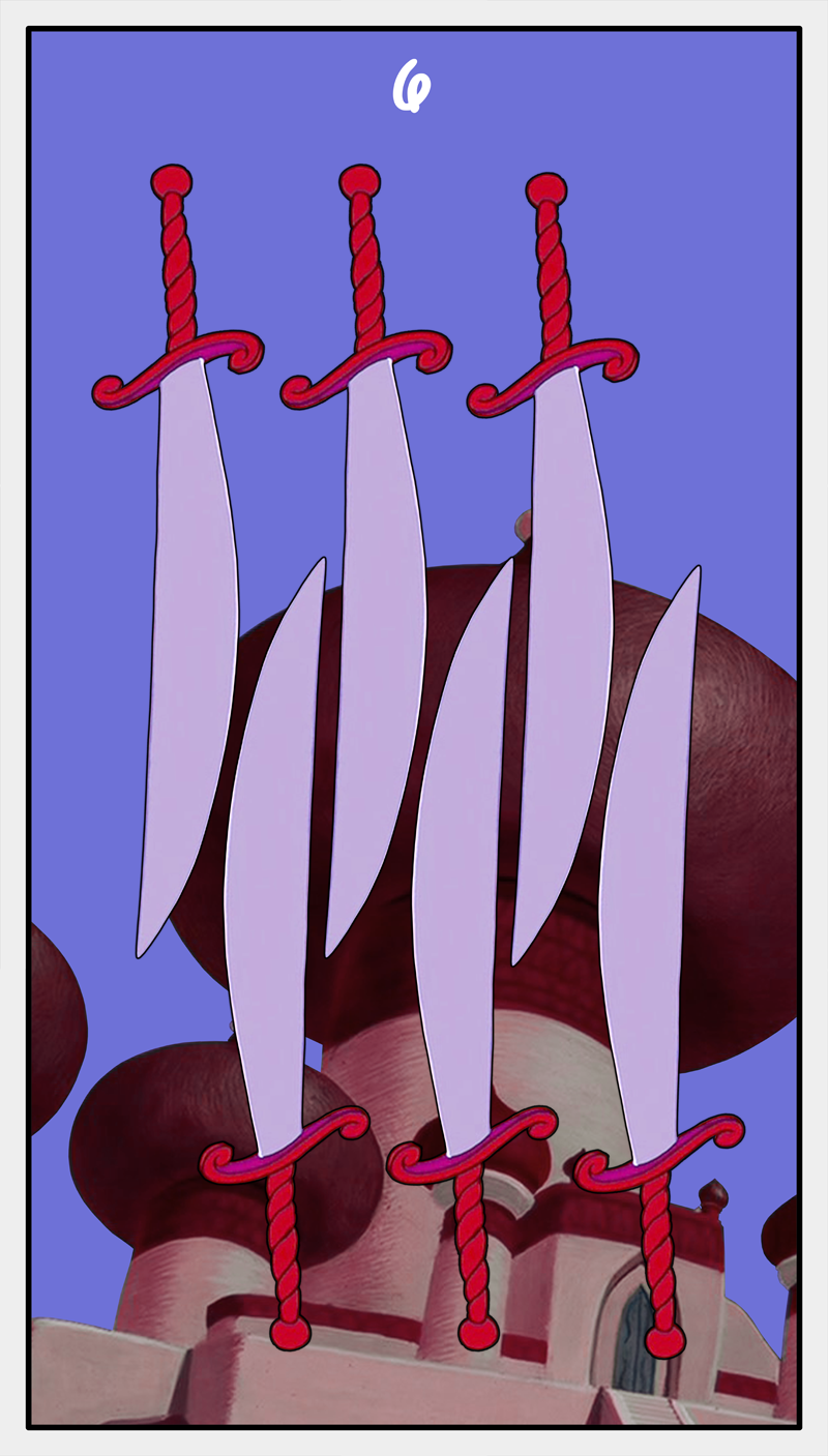 Dmorte Tarot Sword: 6