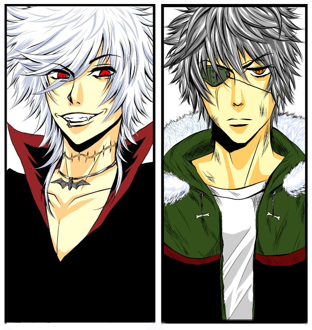 Vampire and Werewolf -colored