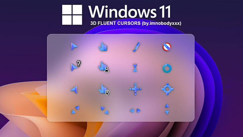 Windows 11 3D Fluent Cursors by imnobodyxxx on DeviantArt