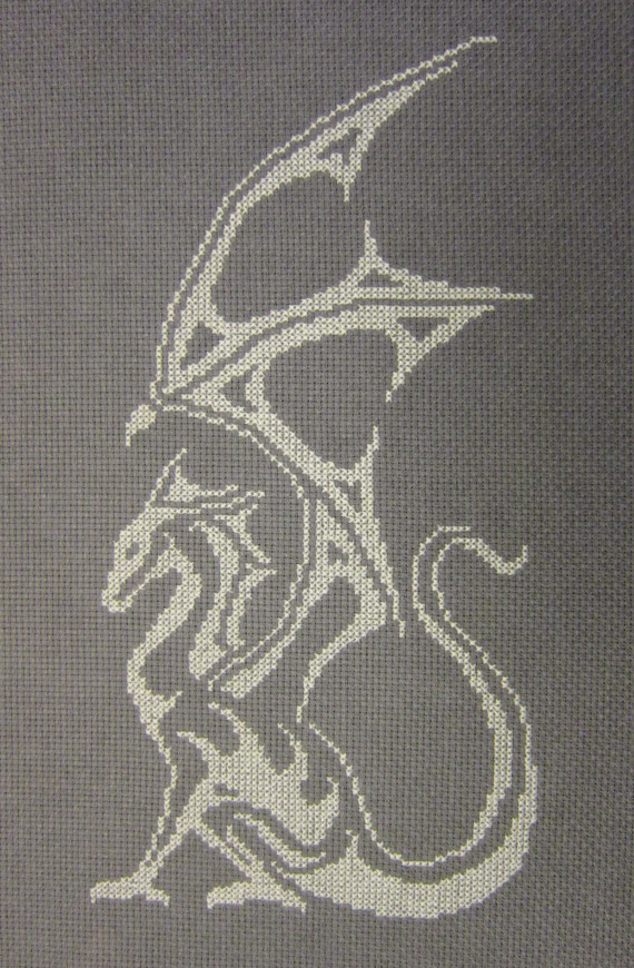 Sentinel Dragon Cross Stitch